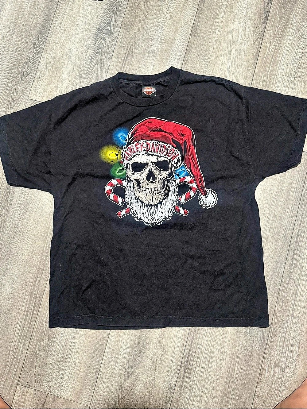 Harley-Davidson Kingston Harley-Davidson Santa Skull Christmas T-Shirt Kingston